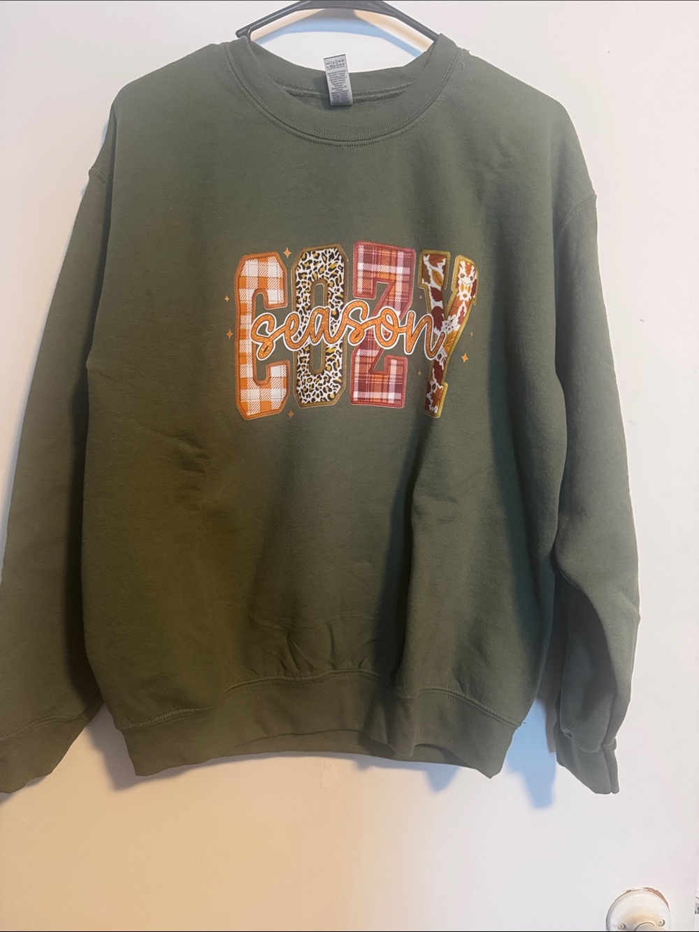 Olive 'Cozy Season' Graphic Sweatshirt - Women